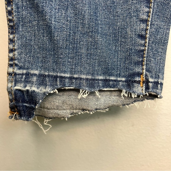 NWT Madewell Womens Curvy High Rise Skinny Jeans Distressed Sz 32 Denim Blue - Picture 7 of 16